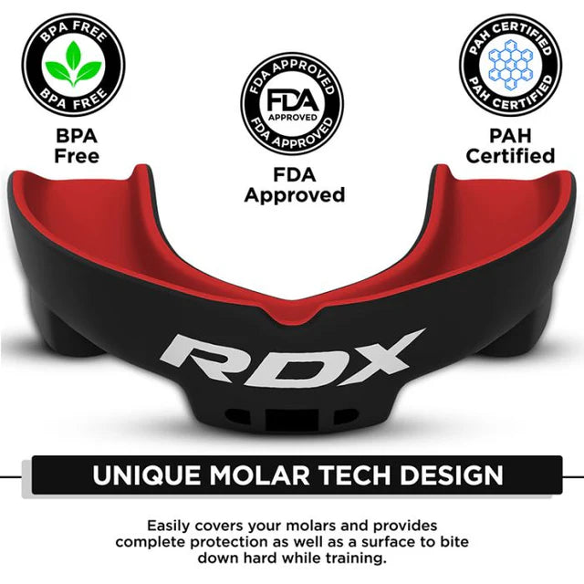 RDX 3w Adult Mouth Guard Black/Red