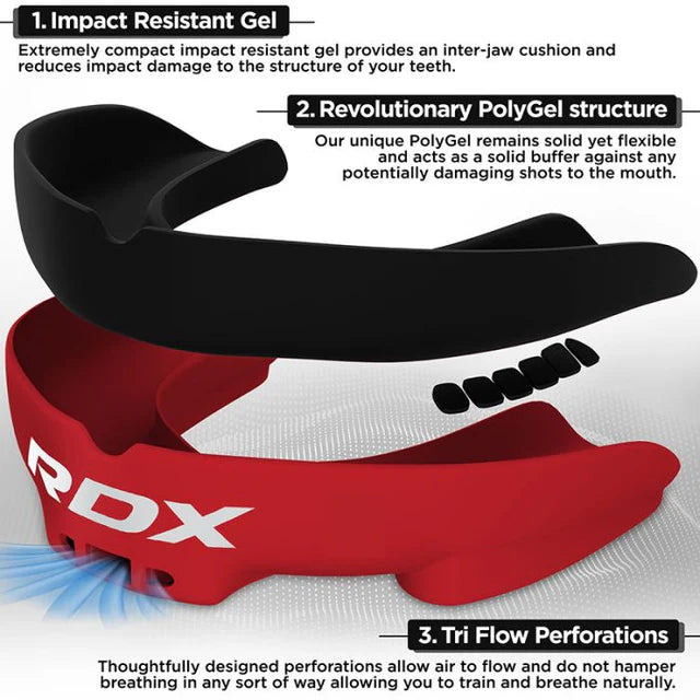 RDX 3w Adult Mouth Guard Red