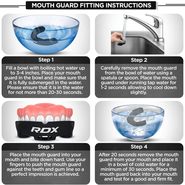 RDX 3w Adult Mouth Guard Black/Blue
