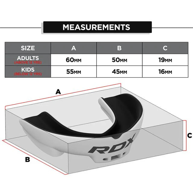 RDX 3w Adult Mouth Guard White