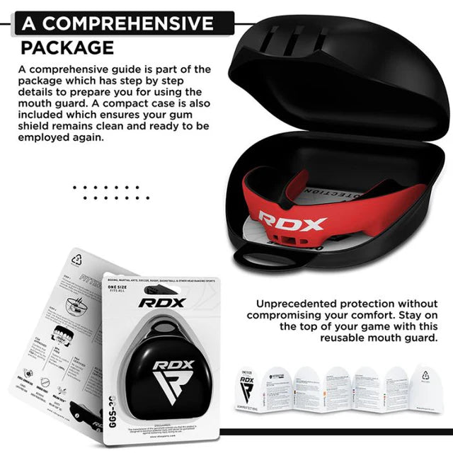 RDX 3w Adult Mouth Guard Red