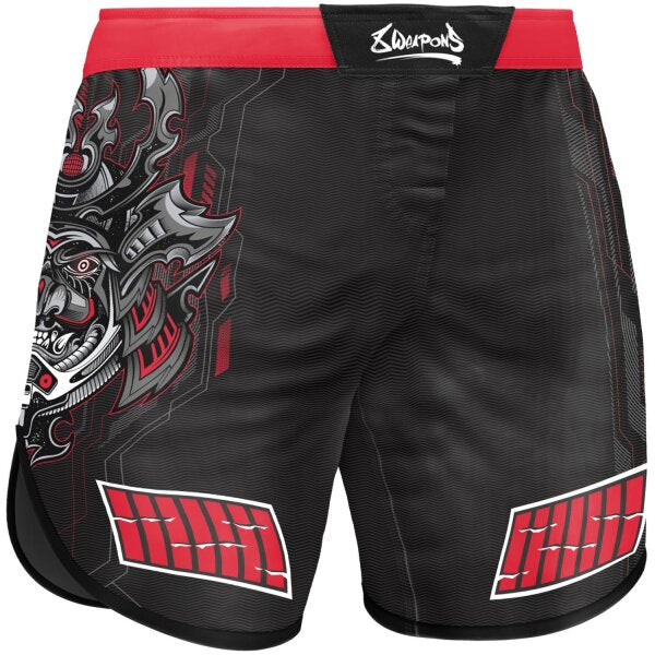 8 WEAPONS Fight Shorts, Samurai 2.0, white-red
