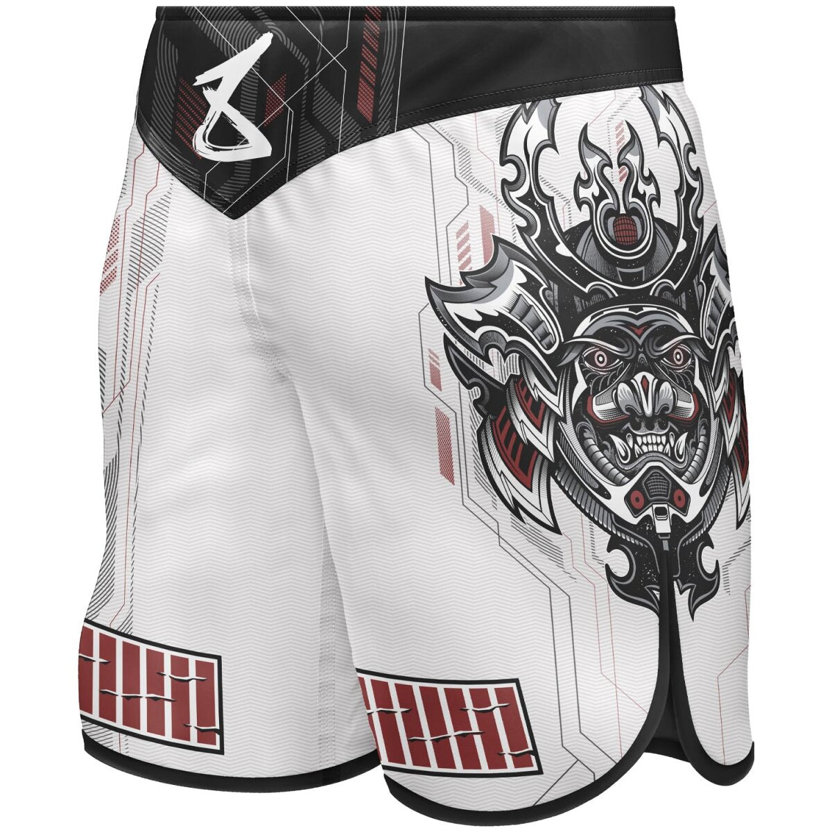 8 WEAPONS Fight Shorts, Samurai 2.0, white-red