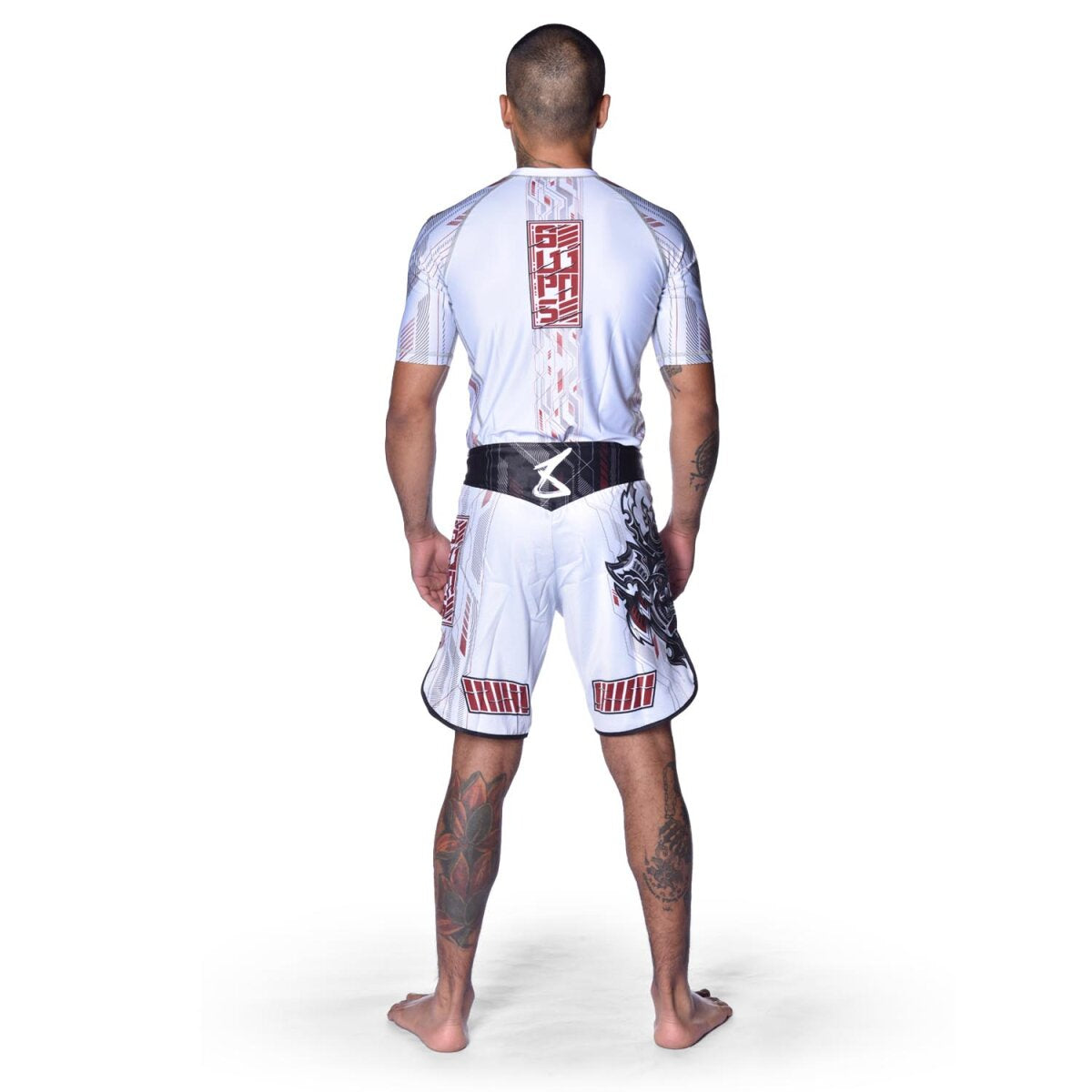8 WEAPONS Fight Shorts, Samurai 2.0, white-red