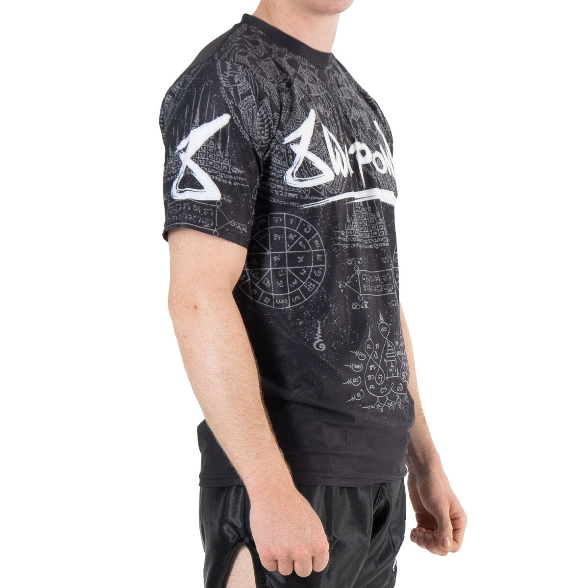 8 WEAPONS Functional T-Shirt, Hanuman Yant, black-grey