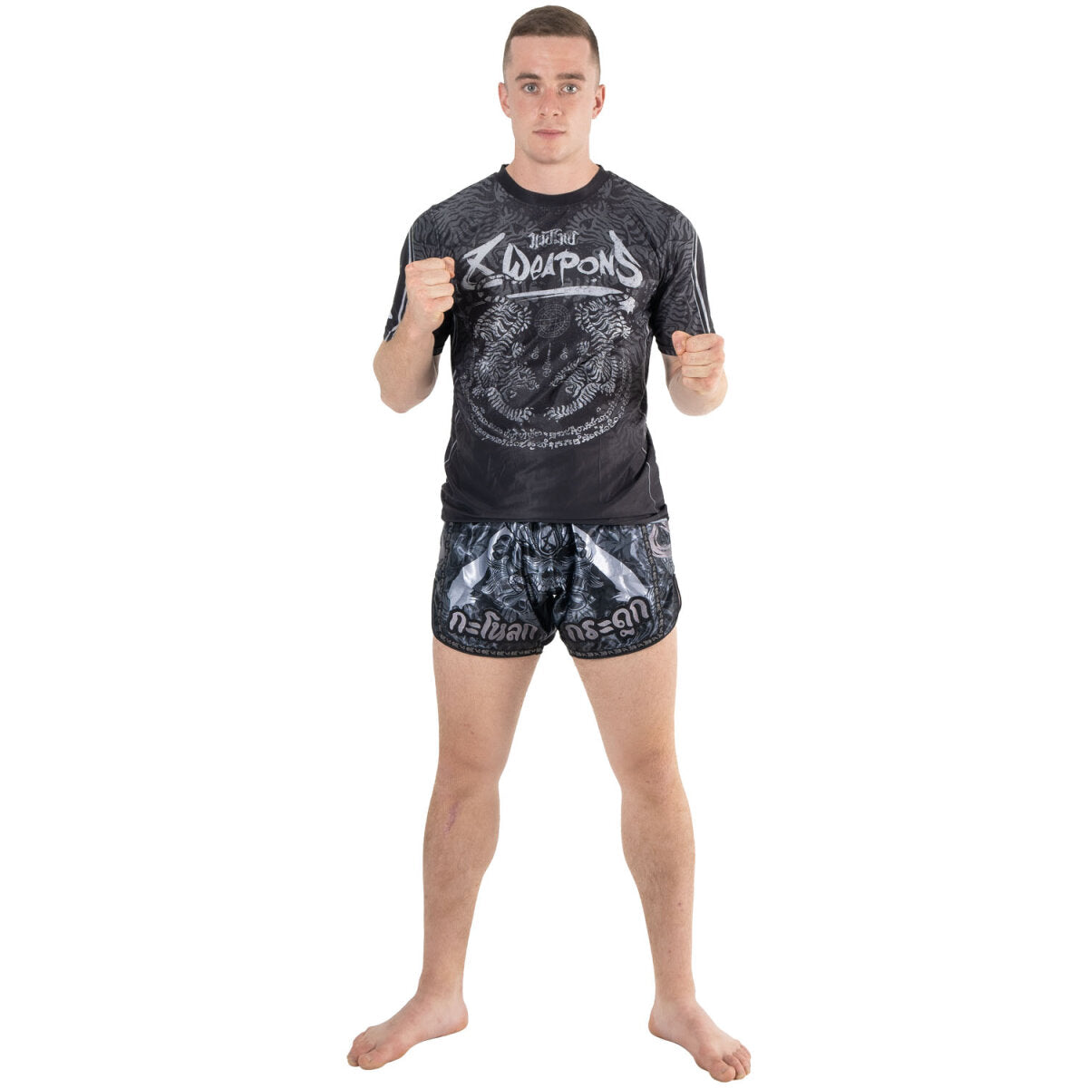 8 WEAPONS Functional T-Shirt, Tiger Yant, black-grey