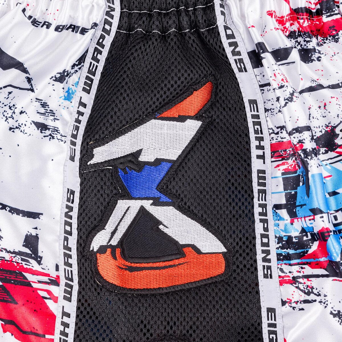 8 WEAPONS Muay Thai Shorts, Cut like a Blade 2.0, white