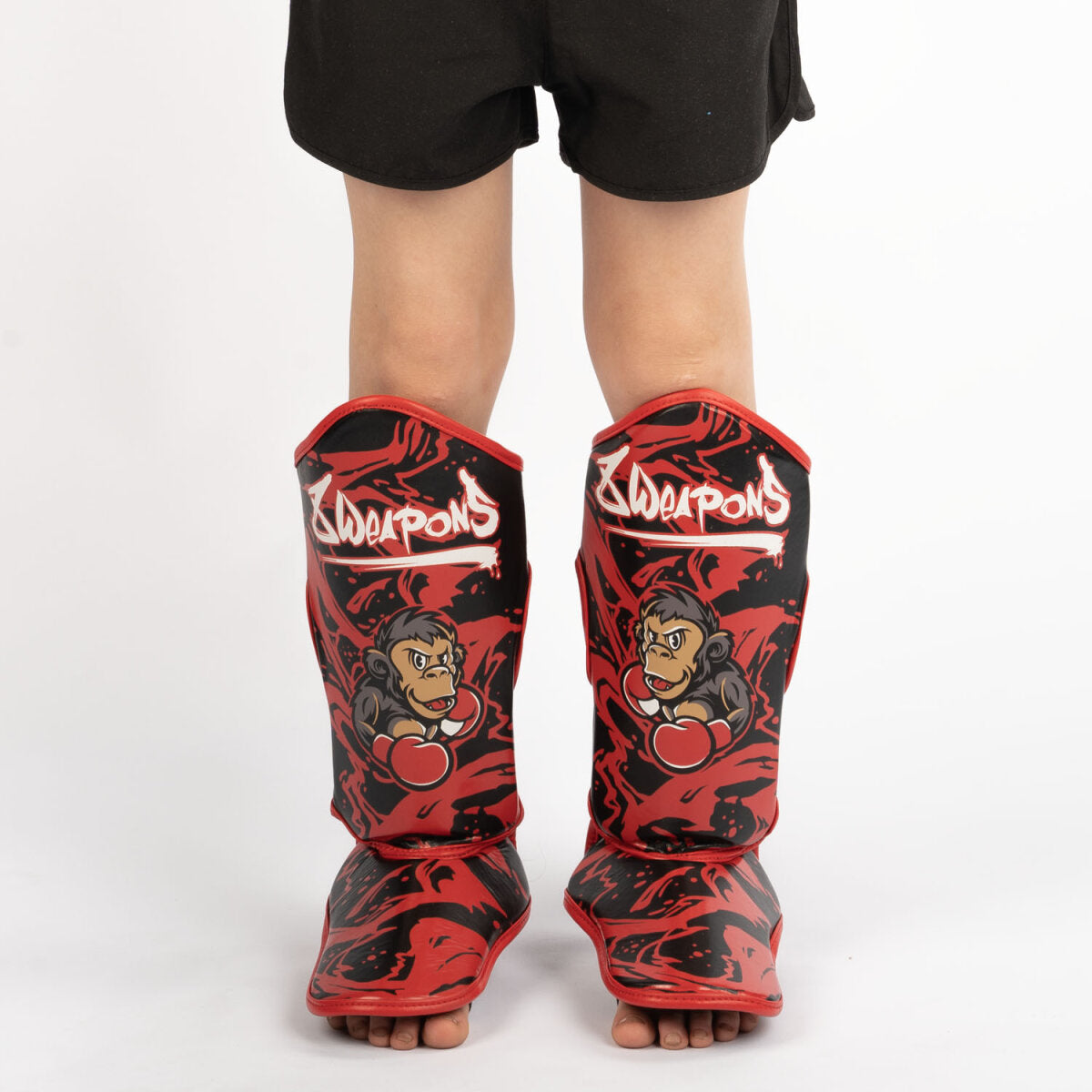 8 WEAPONS Shin Guards, Kids, Joe, black-red