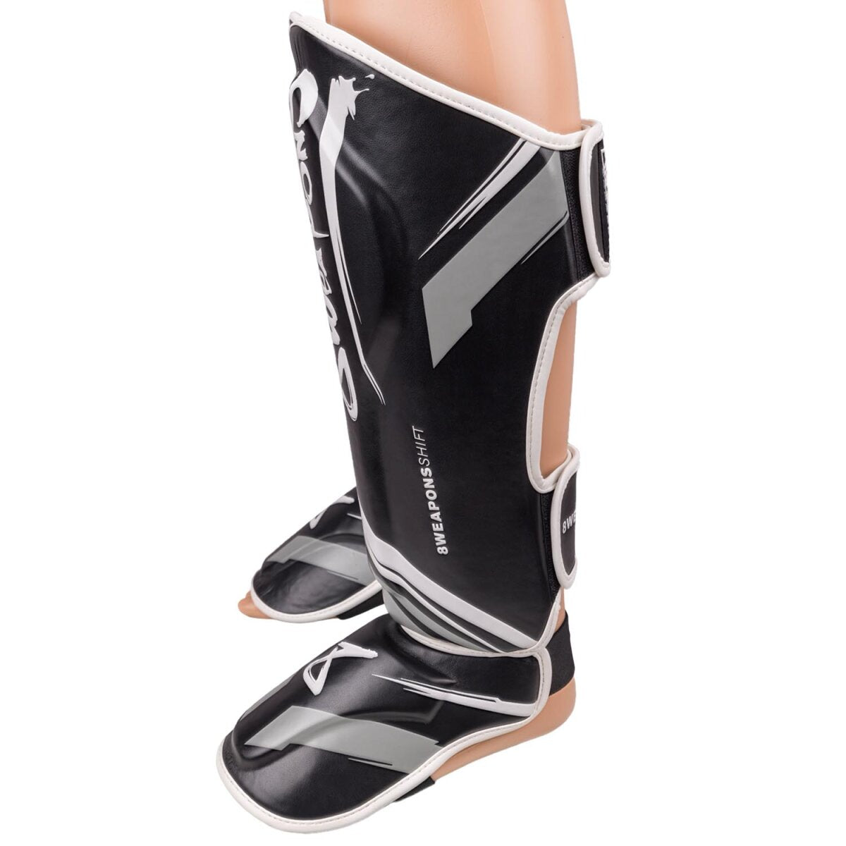 8 WEAPONS Shin Guards, Shift, black-white