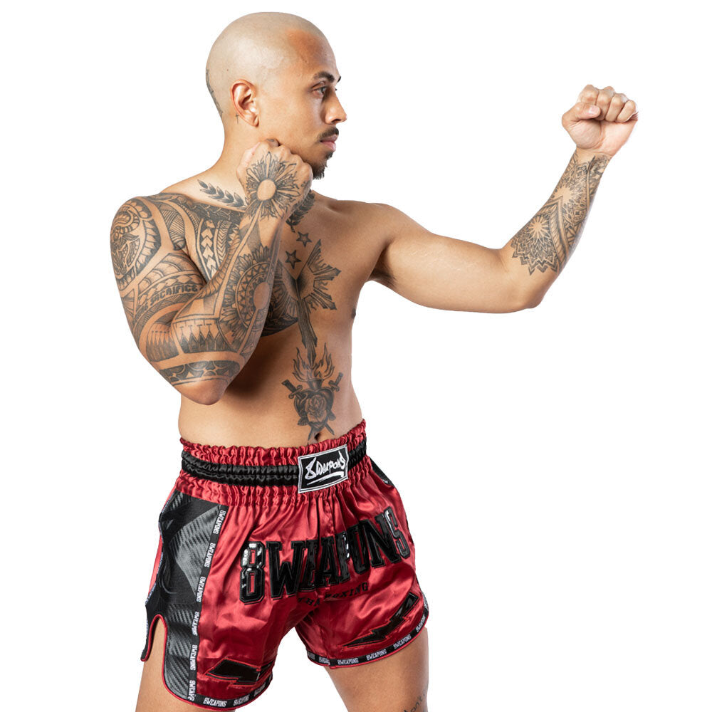 8 WEAPONS Shorts, Carbon, Red Dawn red