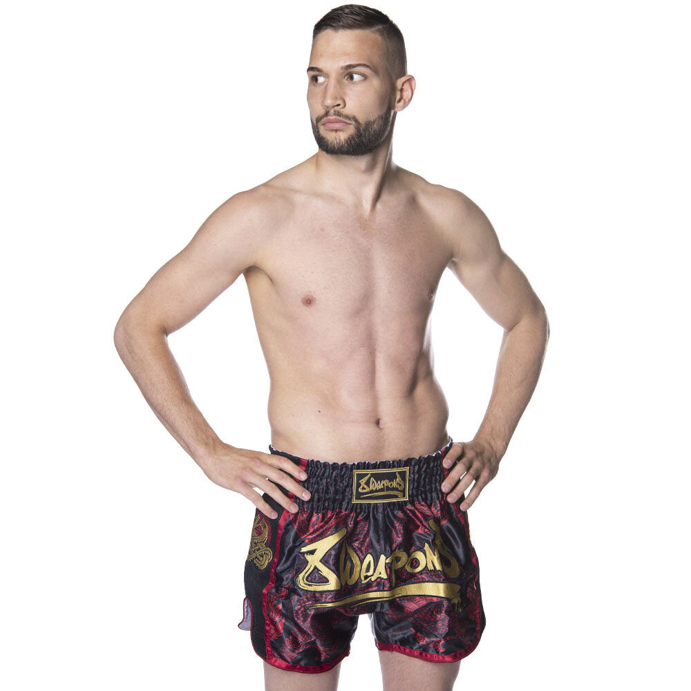 8 WEAPONS Shorts, Sak Yant Naga, Black-Red