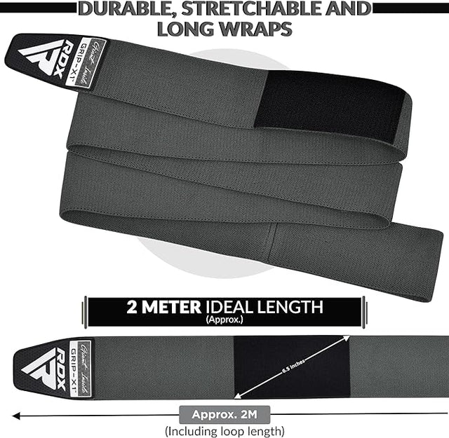 RDX K1 Elasticated Knee Compression Bandage Wraps Grey