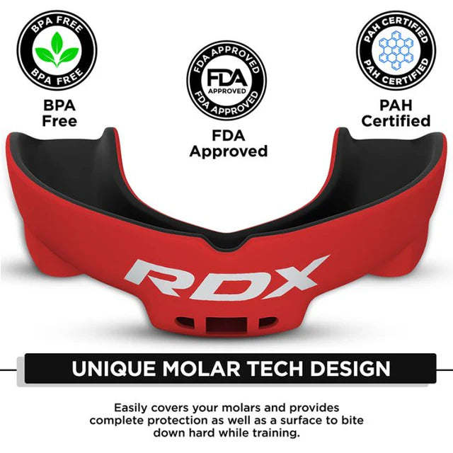 RDX 3w Adult Mouth Guard Red