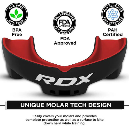 RDX 3w Adult Mouth Guard Black/Red