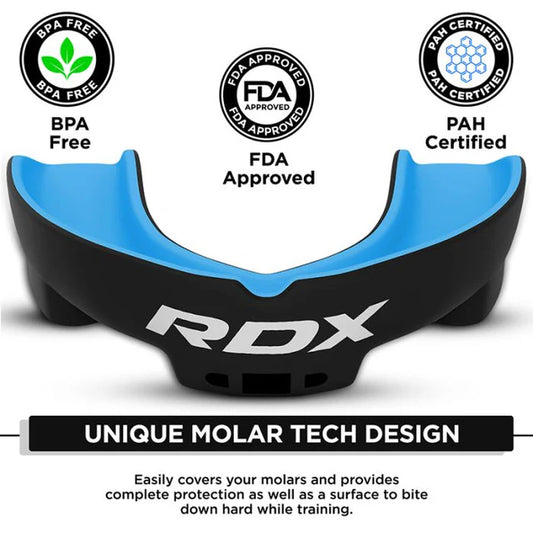 RDX 3w Adult Mouth Guard Black/Blue