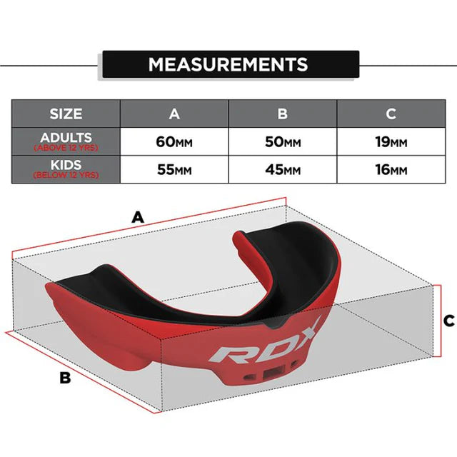RDX 3w Adult Mouth Guard Red