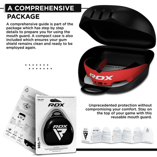 RDX 3w Adult Mouth Guard Red
