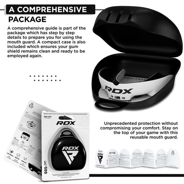 RDX 3w Adult Mouth Guard White