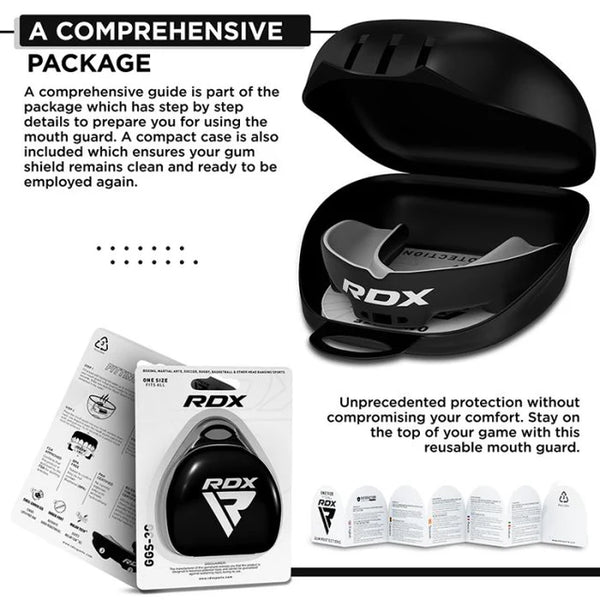 RDX 3w Adult Mouth Guard Black/White