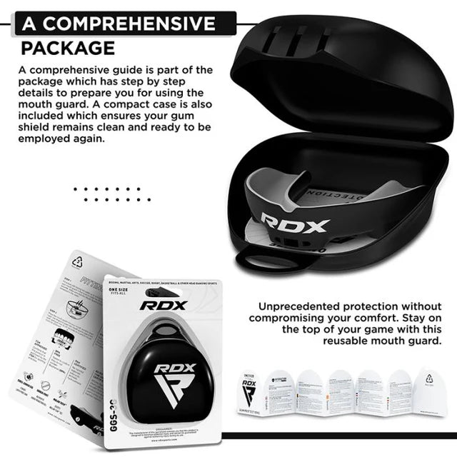 RDX 3w Adult Mouth Guard Black/White