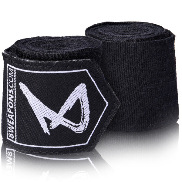 8 WEAPONS Handbandagen, halbelastisch, 2 m, schwarz
