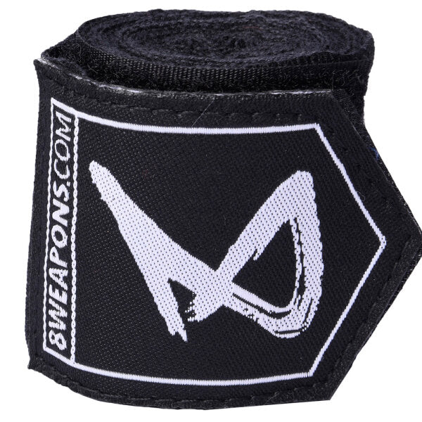 8 WEAPONS Handbandagen, halbelastisch, 2 m, schwarz