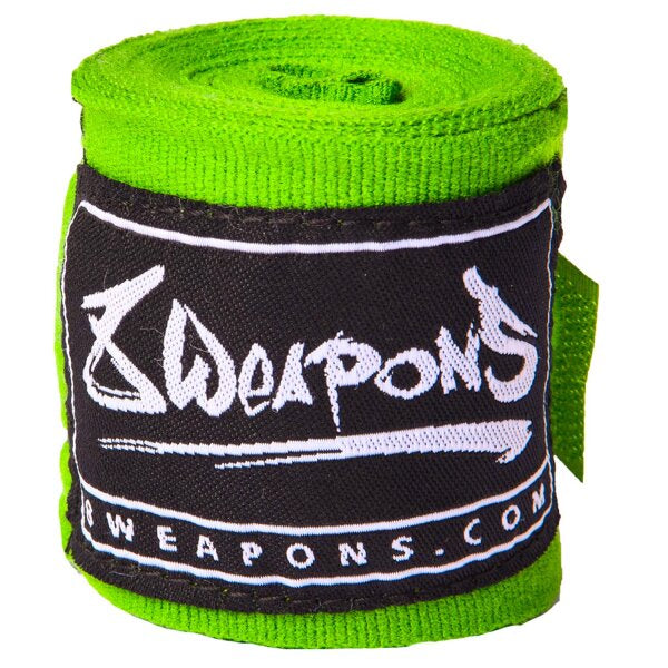 8 WEAPONS Handbandagen, halbelastisch, 3,5 m, grün