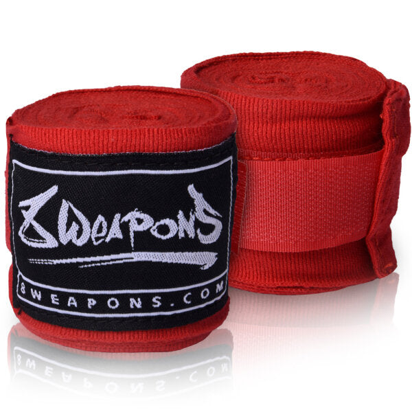 8 WEAPONS Handbandagen, halbelastisch, 3,5 m, rot