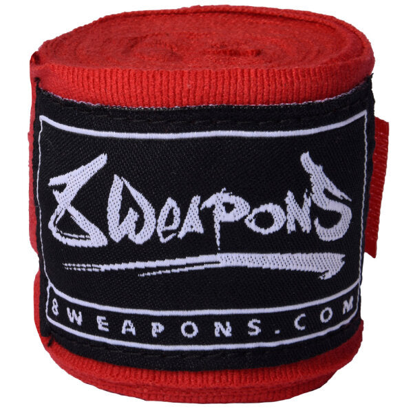 8 WEAPONS Handbandagen, halbelastisch, 3,5 m, rot