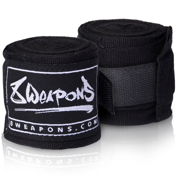 8 WEAPONS Handbandagen, halbelastisch, 3,5 m, schwarz