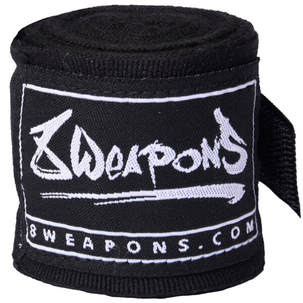 8 WEAPONS Handbandagen, halbelastisch, 3,5 m, schwarz