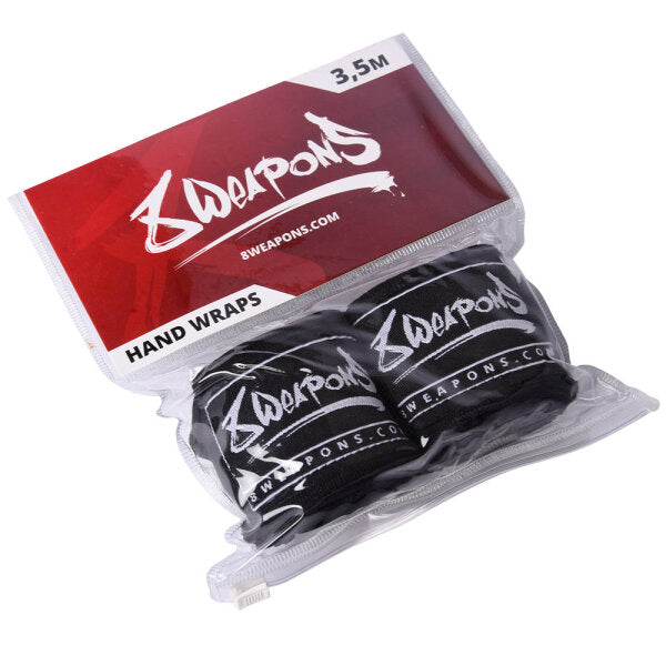 8 WEAPONS Handbandagen, halbelastisch, 3,5 m, schwarz
