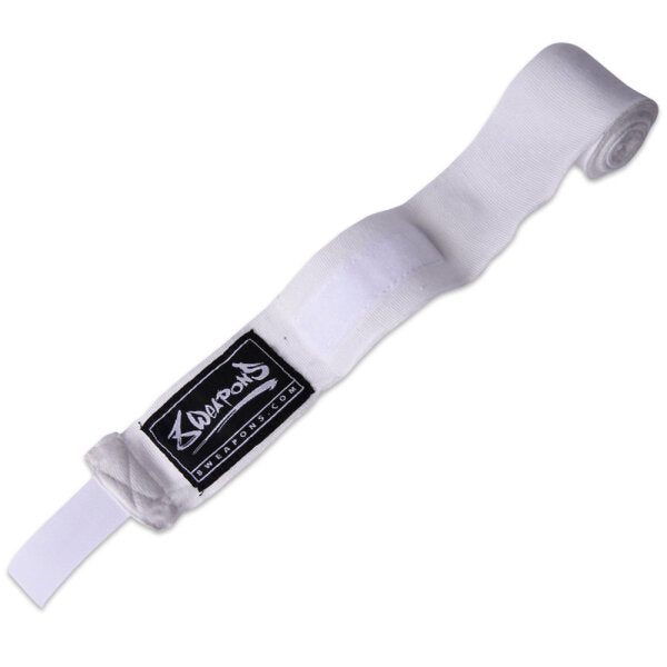 8 WEAPONS Handbandagen, halbelastisch, 3,5 m, weiß
