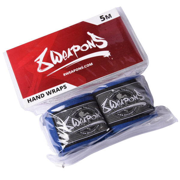 8 WEAPONS Handbandagen, halbelastisch, 5 m, blau