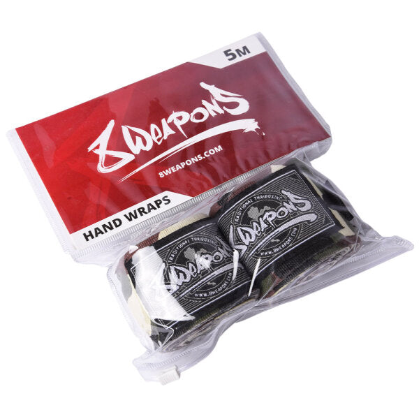 8 WEAPONS Handbandagen, halbelastisch, 5 m, camo