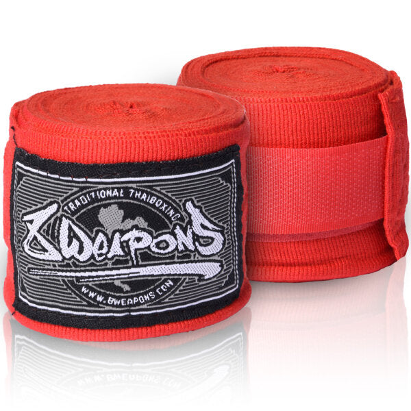 8 WEAPONS Handbandagen, halbelastisch, 5 m, rot