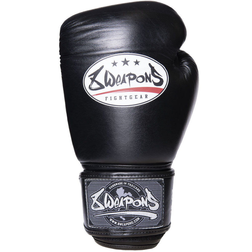 8 WEAPONS Boxing Gloves, Leather, Classic, black