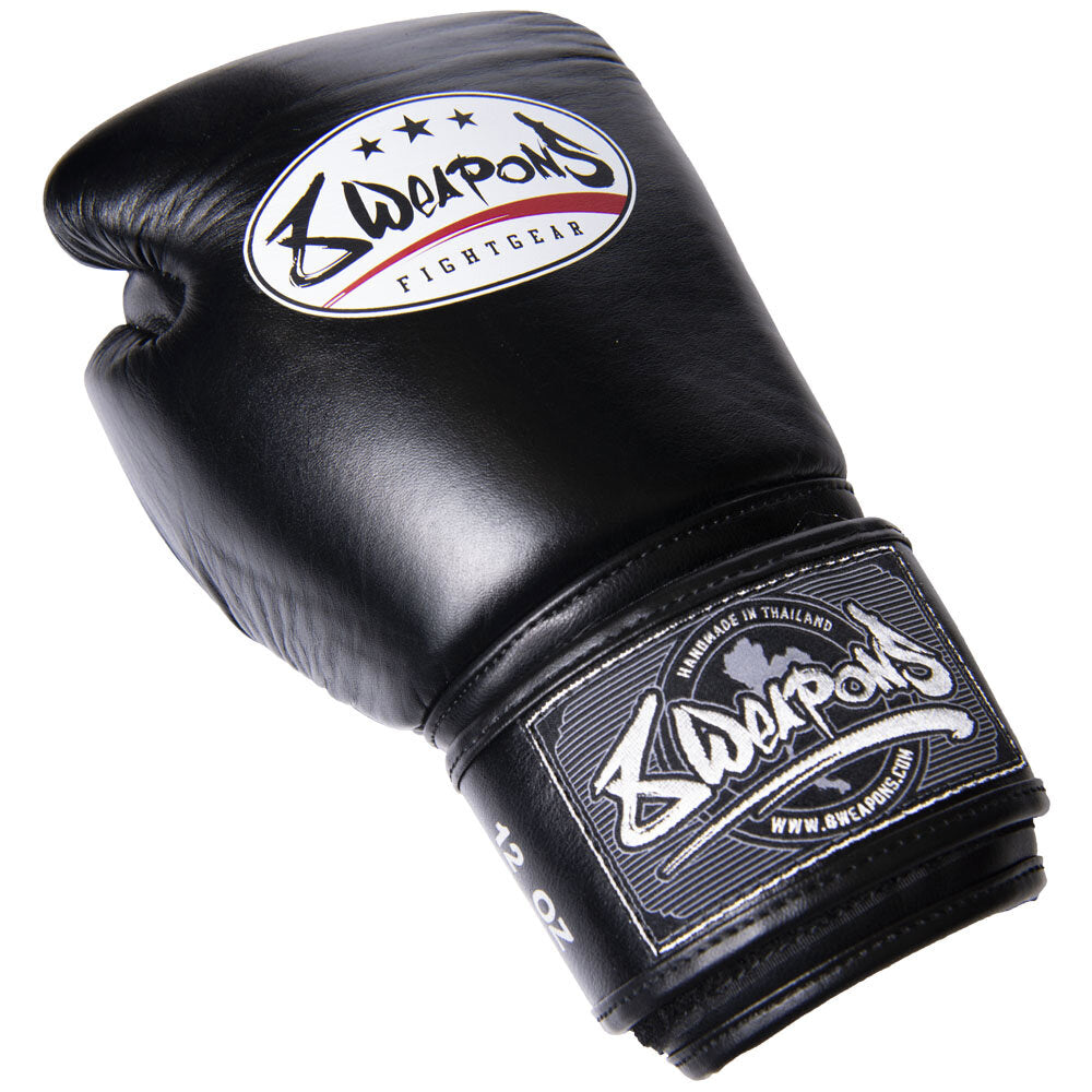 8 WEAPONS Boxing Gloves, Leather, Classic, black