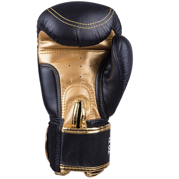 8 WEAPONS Boxing Gloves, Premium Leather, black-gold