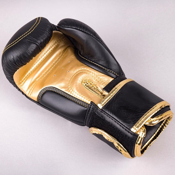 8 WEAPONS Boxing Gloves, Premium Leather, black-gold
