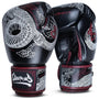 8 WEAPONS Boxing Gloves, Sak Yant Naga, black-maroon