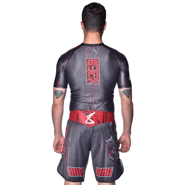 8 WEAPONS Fight Shorts, Samurai 2.0, black-red