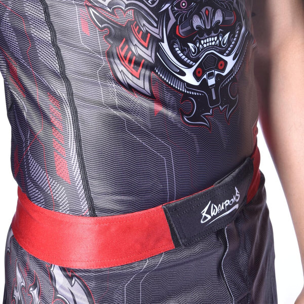 8 WEAPONS Fight Shorts, Samurai 2.0, black-red