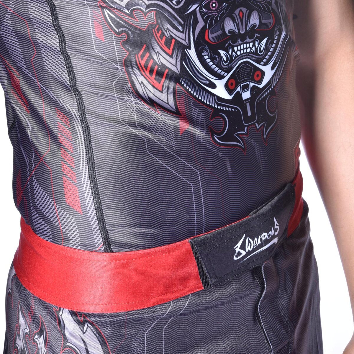 8 WEAPONS Fight Shorts, Samurai 2.0, black-red
