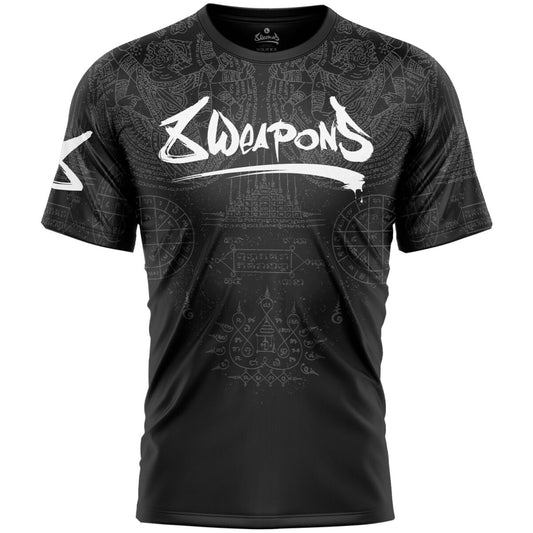 8 WEAPONS Functional T-Shirt, Hanuman Yant, black-grey