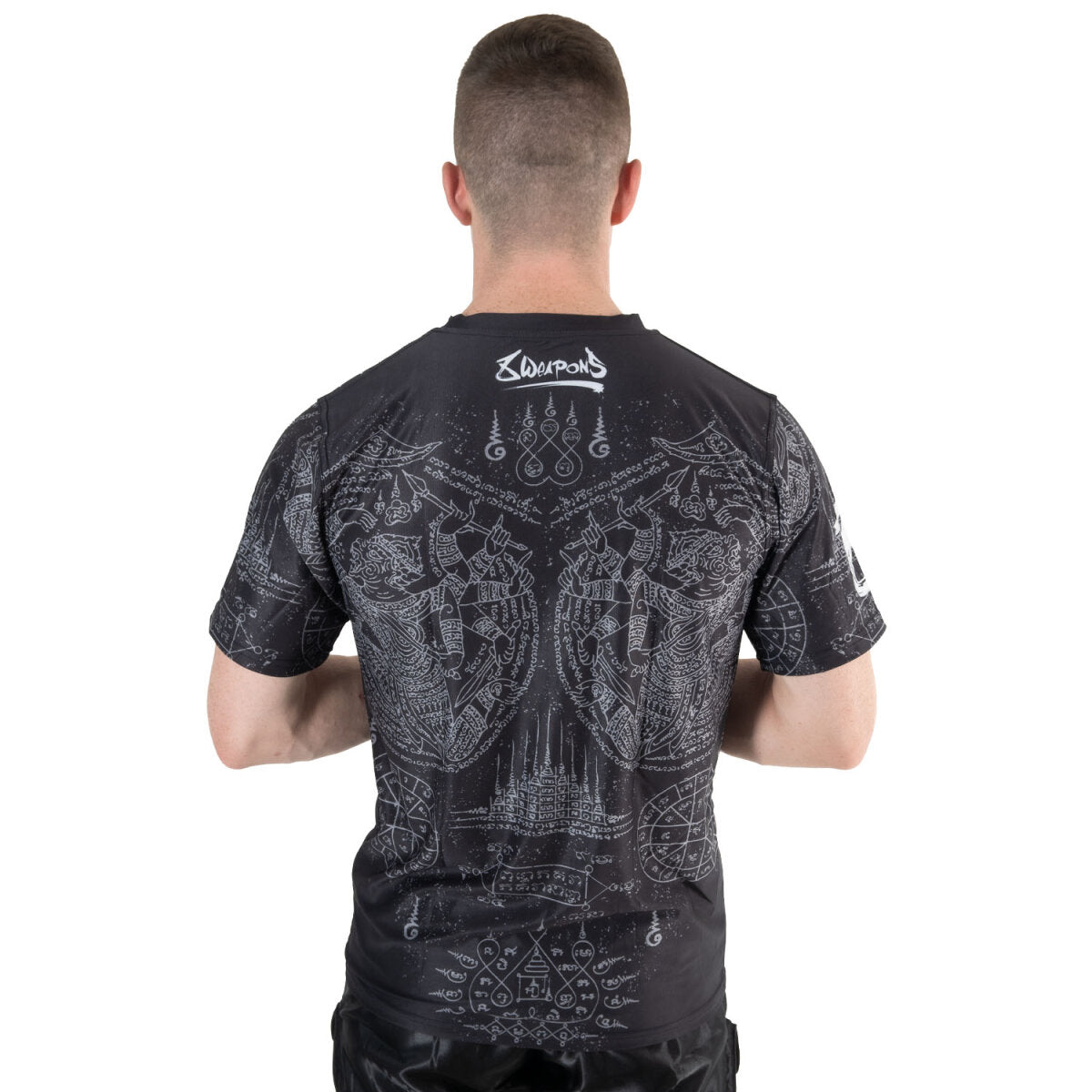 8 WEAPONS Functional T-Shirt, Hanuman Yant, black-grey