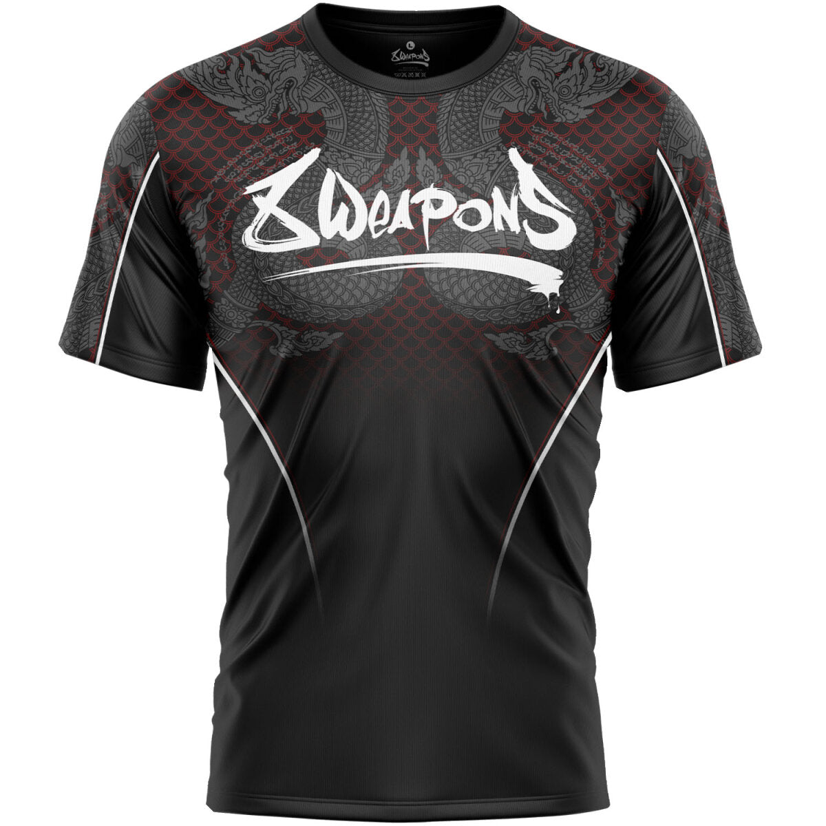 8 WEAPONS Functional T-Shirt, Naga Yant, black-red