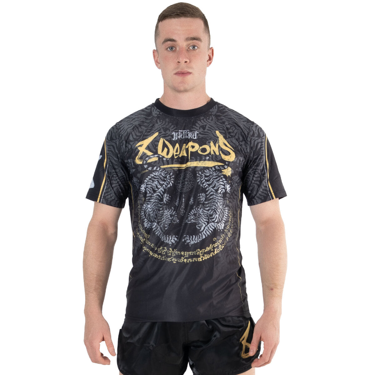 8 WEAPONS Functional T-Shirt, Tiger Yant, black-yellow