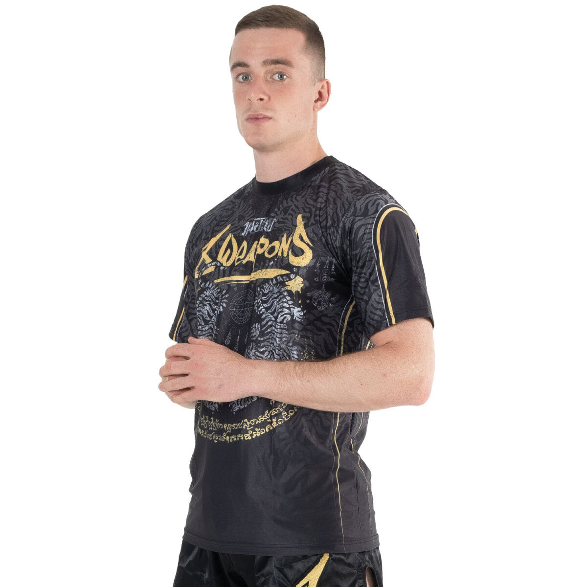 8 WEAPONS Functional T-Shirt, Tiger Yant, black-yellow