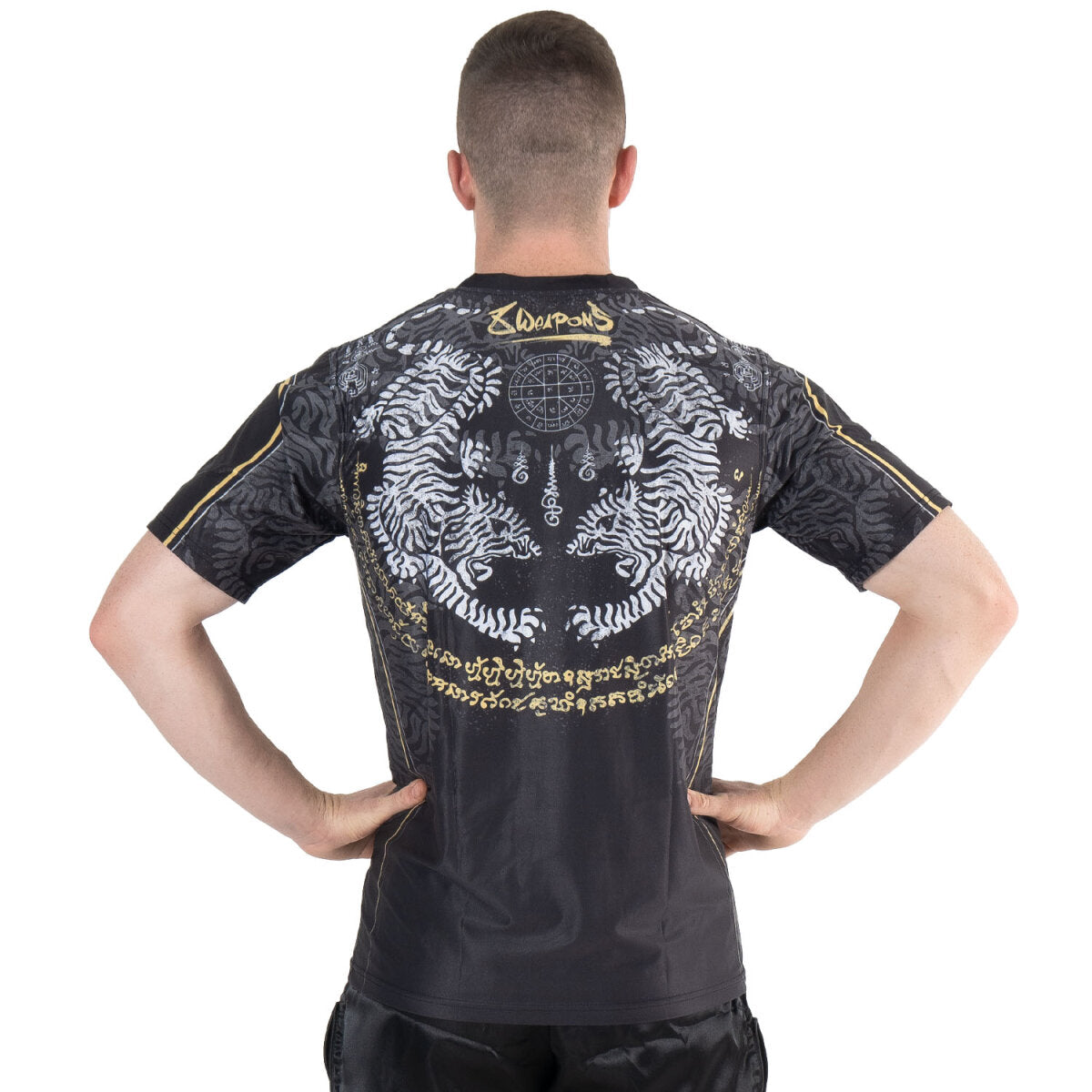 8 WEAPONS Functional T-Shirt, Tiger Yant, black-yellow